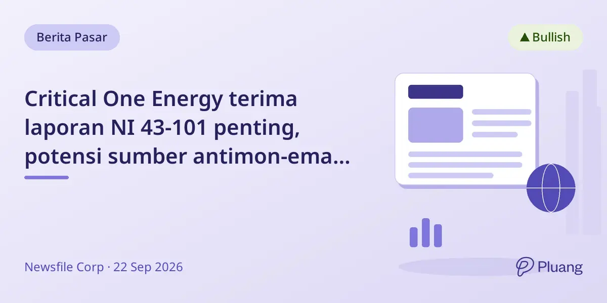 Critical One Energy terima laporan NI 43-101 penting, potensi sumber antimon-emas di Howells Lake.