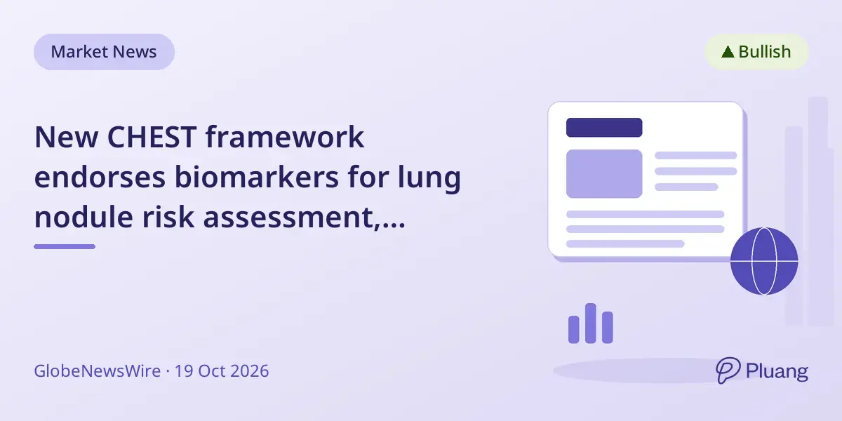 New CHEST framework endorses biomarkers for lung nodule risk assessment, boosting early lung cancer diagnosis.