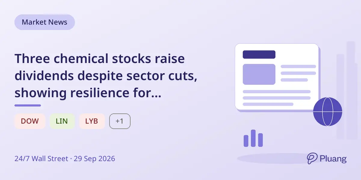 Three chemical stocks raise dividends despite sector cuts, showing resilience for retirement portfolios.