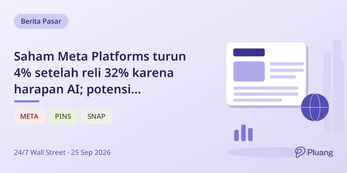 Saham Meta Platforms turun 4% setelah reli 32% karena harapan AI; potensi pendapatan Muse belum pasti.