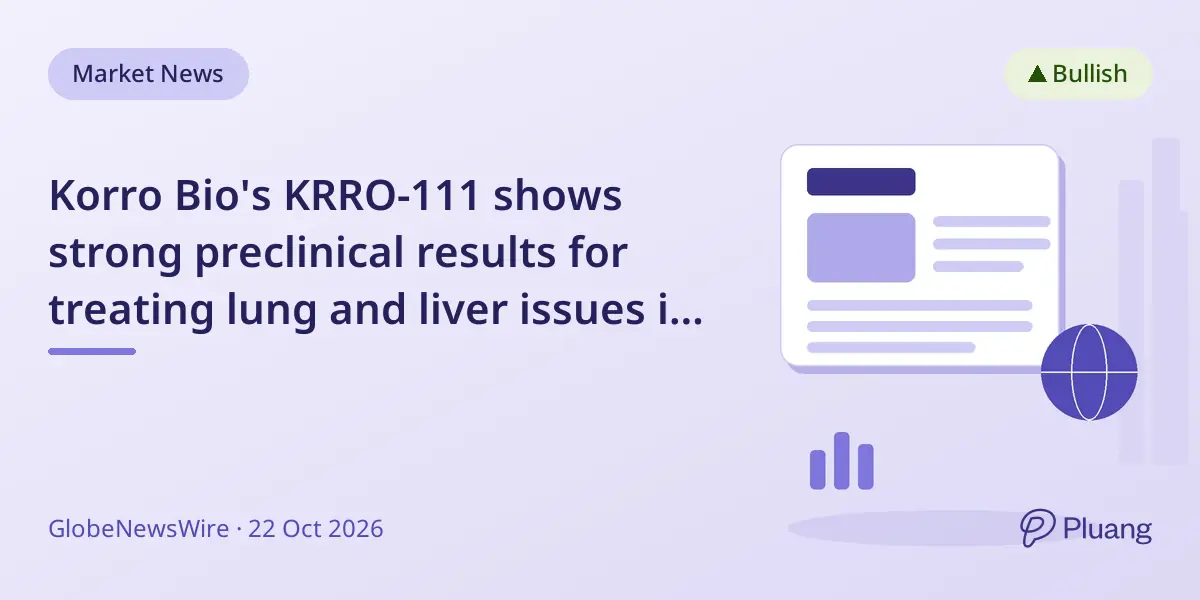 Korro Bio's KRRO-111 shows strong preclinical results for treating lung and liver issues in Alpha-1 Antitrypsin Deficiency.