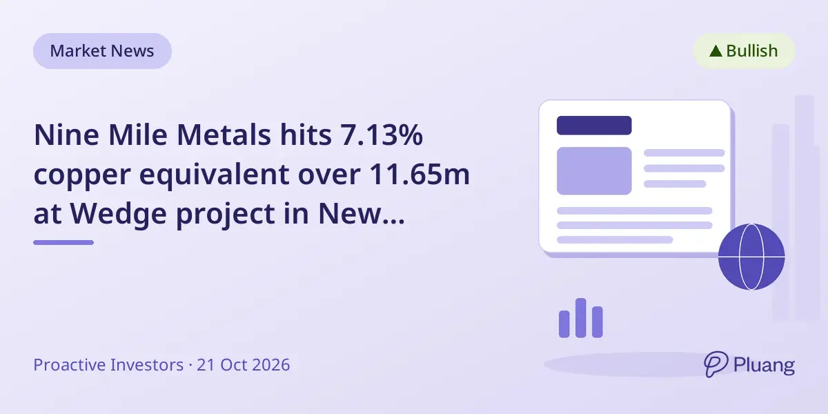 Nine Mile Metals hits 7.13% copper equivalent over 11.65m at Wedge project in New Brunswick