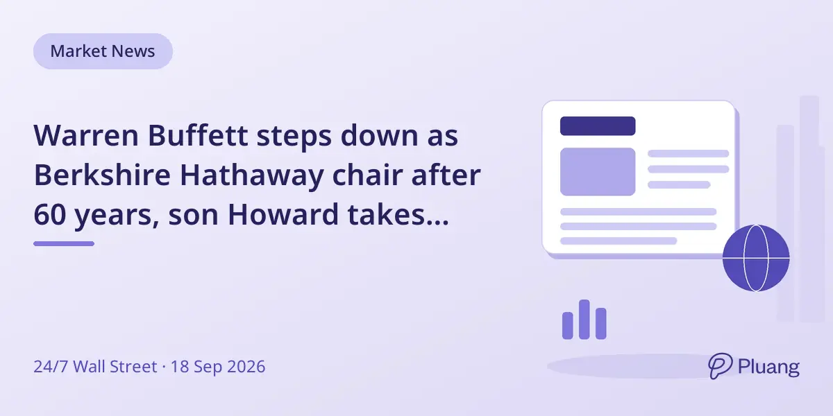 Warren Buffett steps down as Berkshire Hathaway chair after 60 years, son Howard takes over.