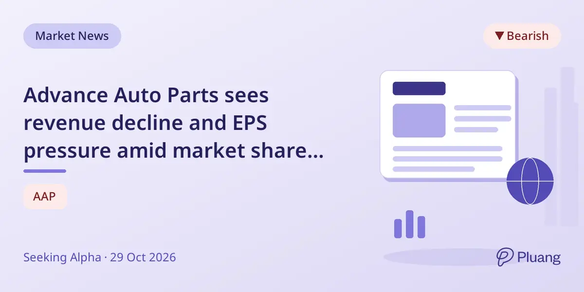 Advance Auto Parts sees revenue decline and EPS pressure amid market share losses and high interest costs