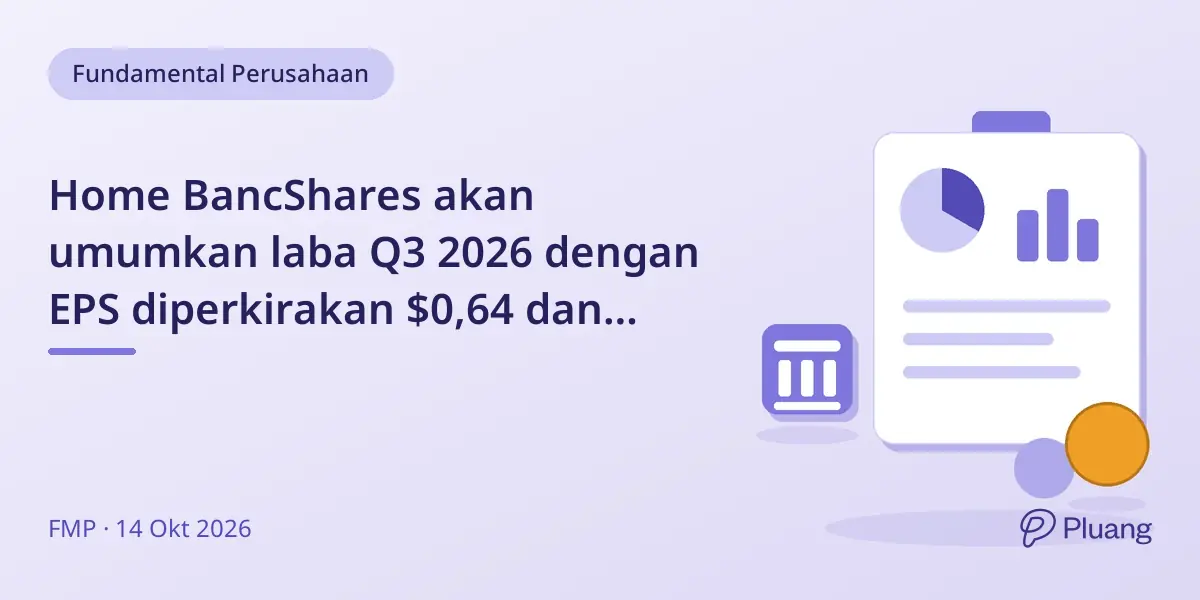 Home BancShares akan umumkan laba Q3 2026 dengan EPS diperkirakan $0,64 dan pendapatan sekitar $294 juta