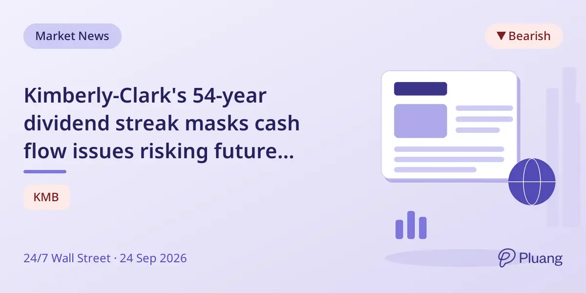 Kimberly-Clark's 54-year dividend streak masks cash flow issues risking future payouts.