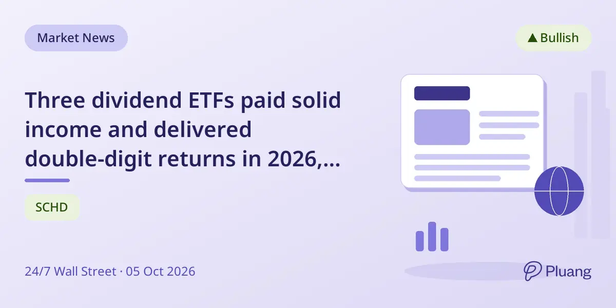 Three dividend ETFs paid solid income and delivered double-digit returns in 2026, each suiting different investor goals.