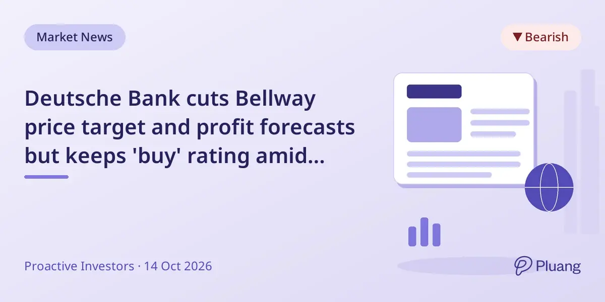 Deutsche Bank cuts Bellway price target and profit forecasts but keeps 'buy' rating amid volume and margin pressure