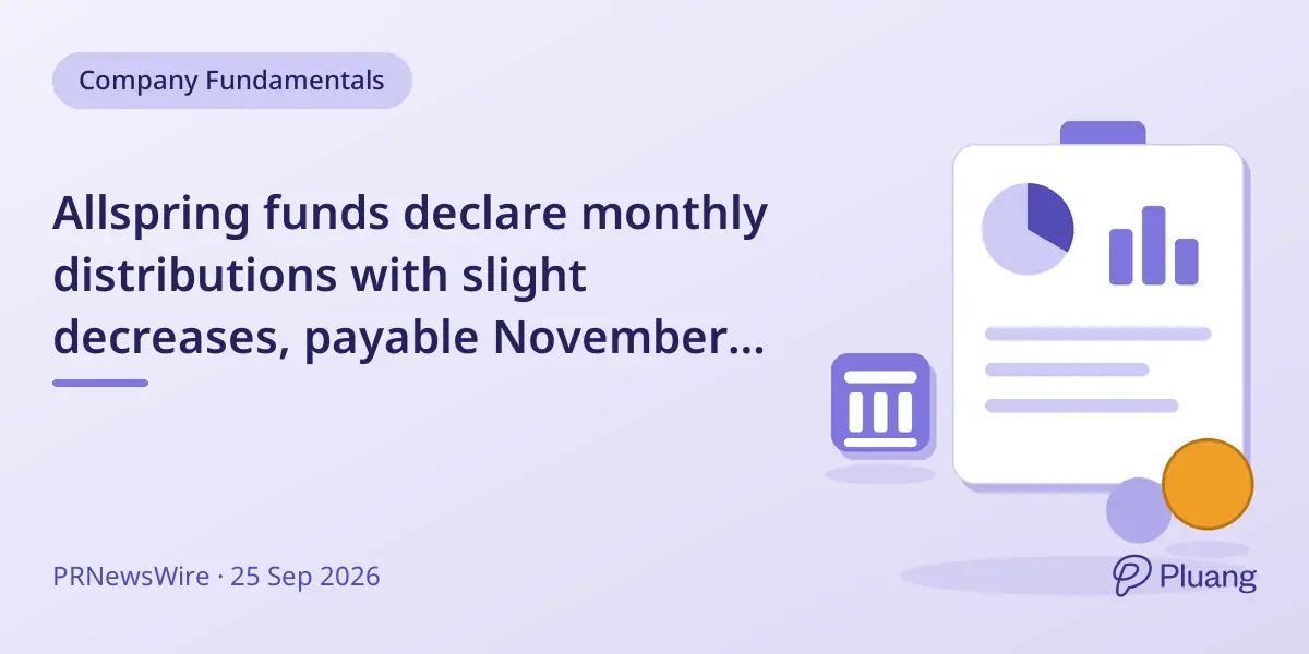 Allspring funds declare monthly distributions with slight decreases, payable November 2, 2026.