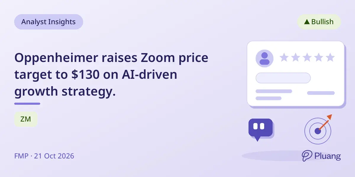 Oppenheimer raises Zoom price target to $130 on AI-driven growth strategy.