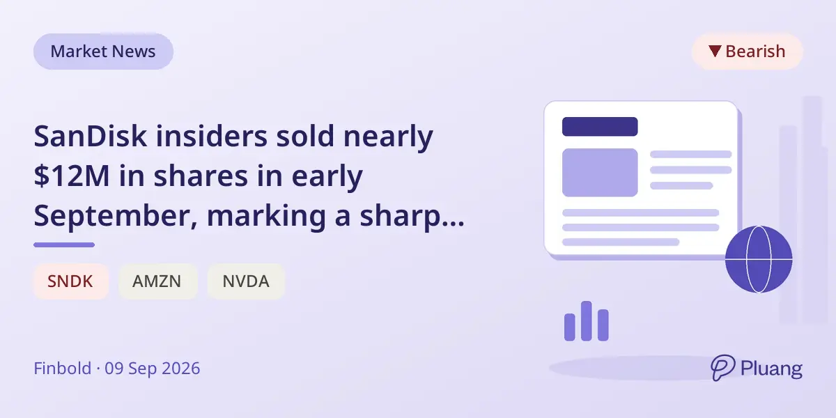 SanDisk insiders sold nearly $12M in shares in early September, marking a sharp rise in 2026 insider selling.