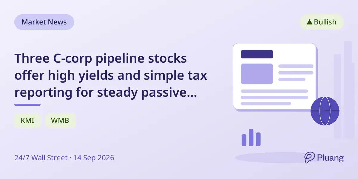 Three C-corp pipeline stocks offer high yields and simple tax reporting for steady passive income.