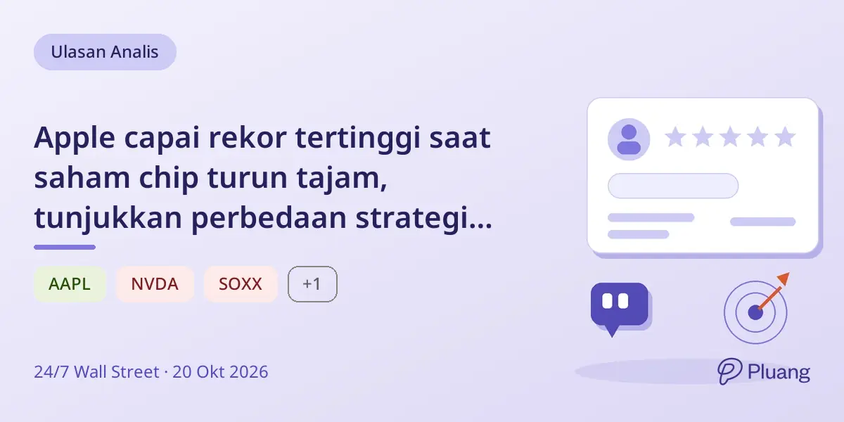Apple capai rekor tertinggi saat saham chip turun tajam, tunjukkan perbedaan strategi investasi AI.
