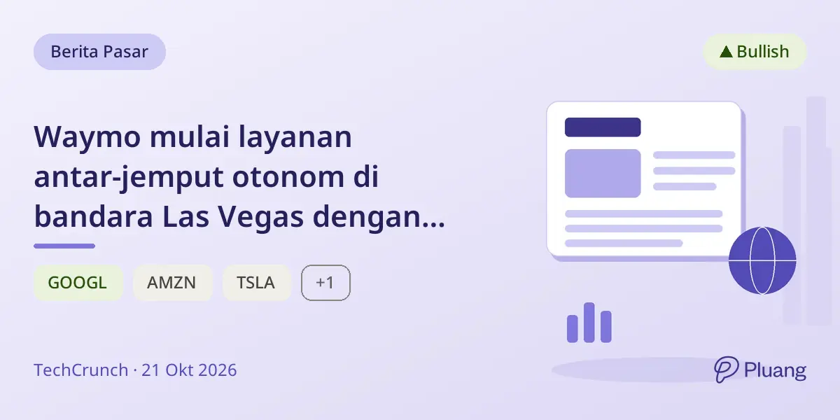 Waymo mulai layanan antar-jemput otonom di bandara Las Vegas dengan layanan awal terbatas.