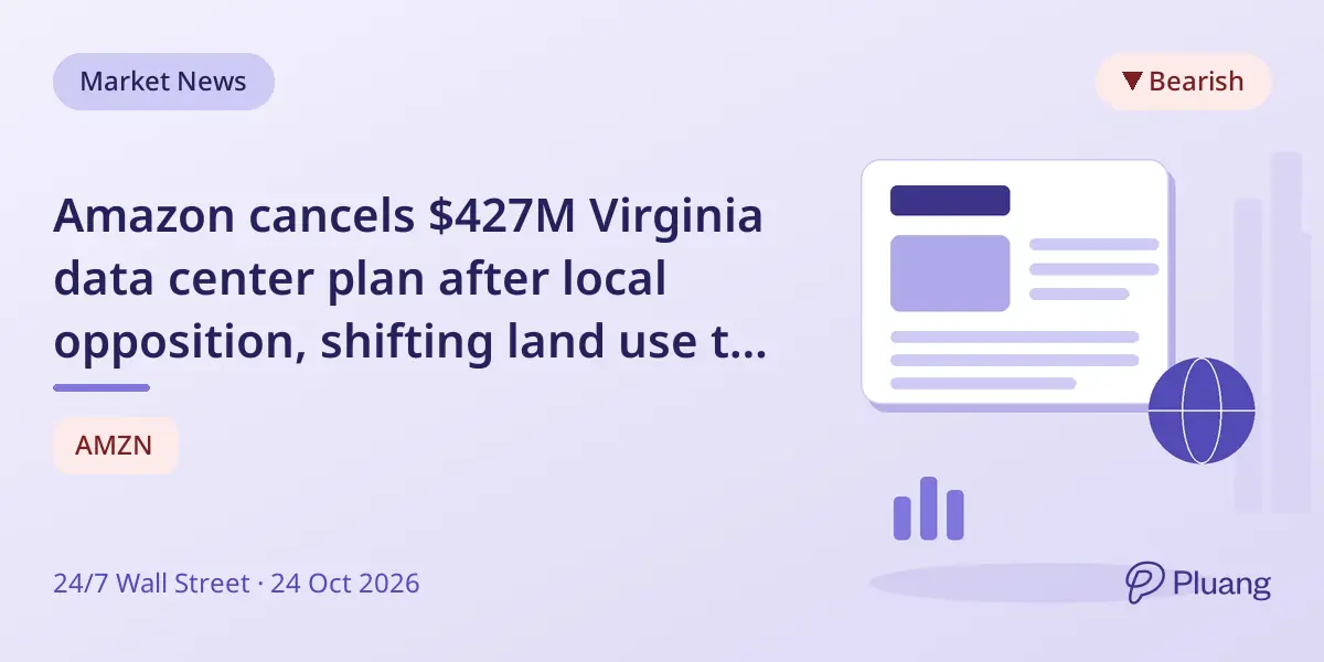 Amazon cancels $427M Virginia data center plan after local opposition, shifting land use to housing.