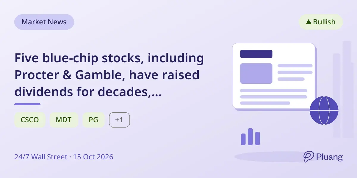 Five blue-chip stocks, including Procter & Gamble, have raised dividends for decades, rewarding patient investors.