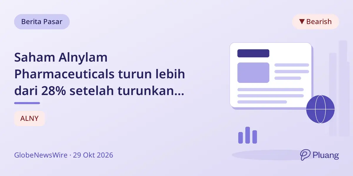 Saham Alnylam Pharmaceuticals turun lebih dari 28% setelah turunkan panduan penjualan 2026, diselidiki dugaan penipuan.