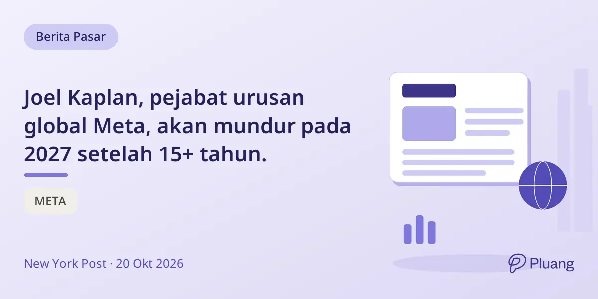 Joel Kaplan, pejabat urusan global Meta, akan mundur pada 2027 setelah 15+ tahun.