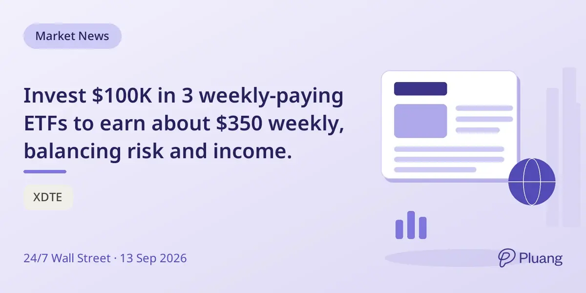 Invest $100K in 3 weekly-paying ETFs to earn about $350 weekly, balancing risk and income.