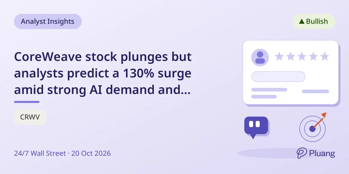 CoreWeave stock plunges but analysts predict a 130% surge amid strong AI demand and revenue growth.