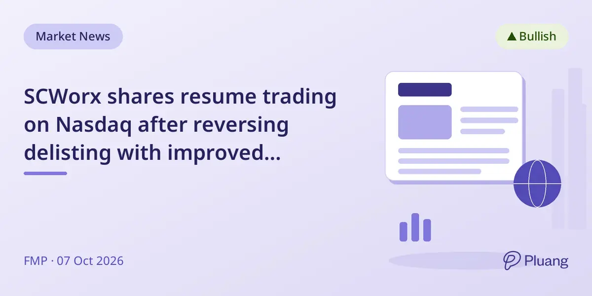 SCWorx shares resume trading on Nasdaq after reversing delisting with improved financials.