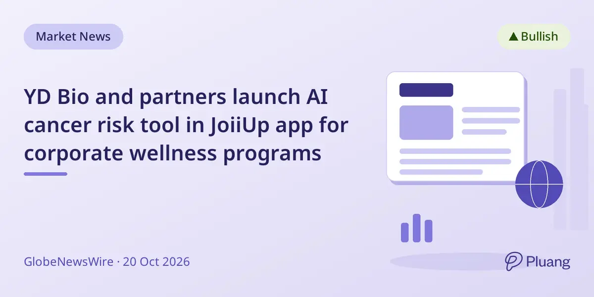 YD Bio and partners launch AI cancer risk tool in JoiiUp app for corporate wellness programs