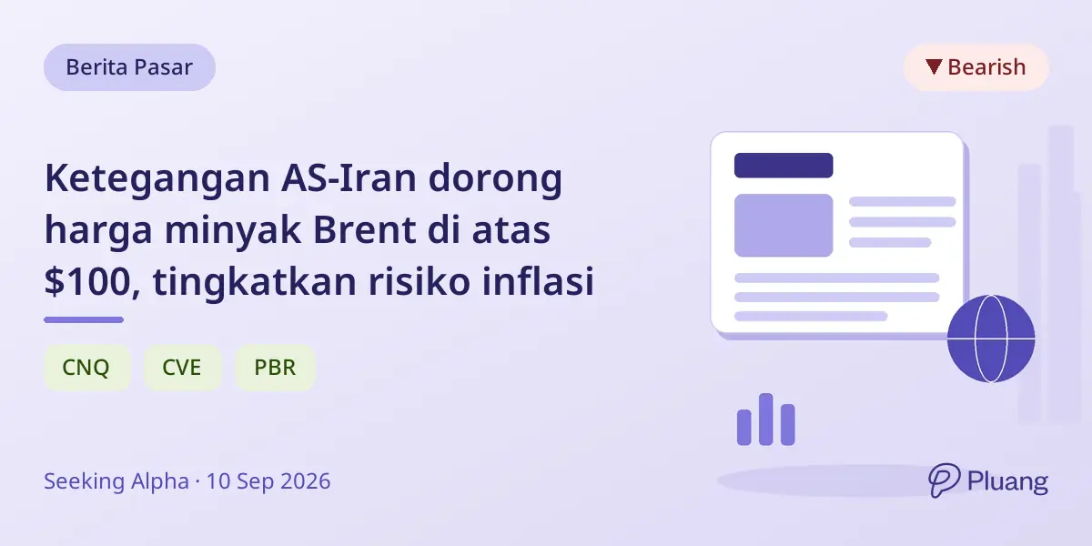 Ketegangan AS-Iran dorong harga minyak Brent di atas $100, tingkatkan risiko inflasi