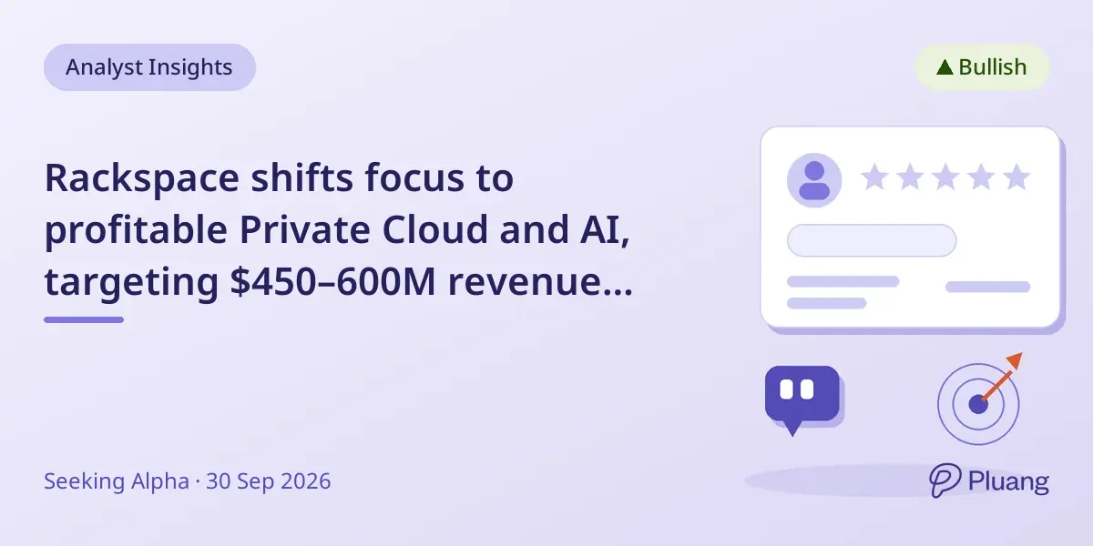 Rackspace shifts focus to profitable Private Cloud and AI, targeting $450–600M revenue by 2028.