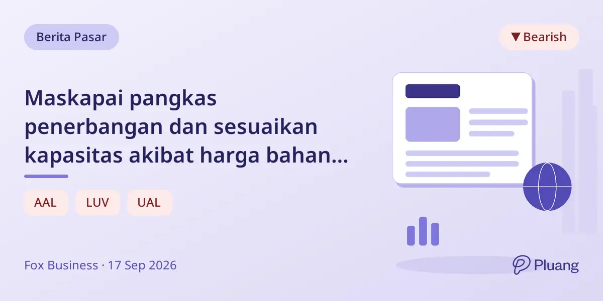 Maskapai pangkas penerbangan dan sesuaikan kapasitas akibat harga bahan bakar jet melonjak.