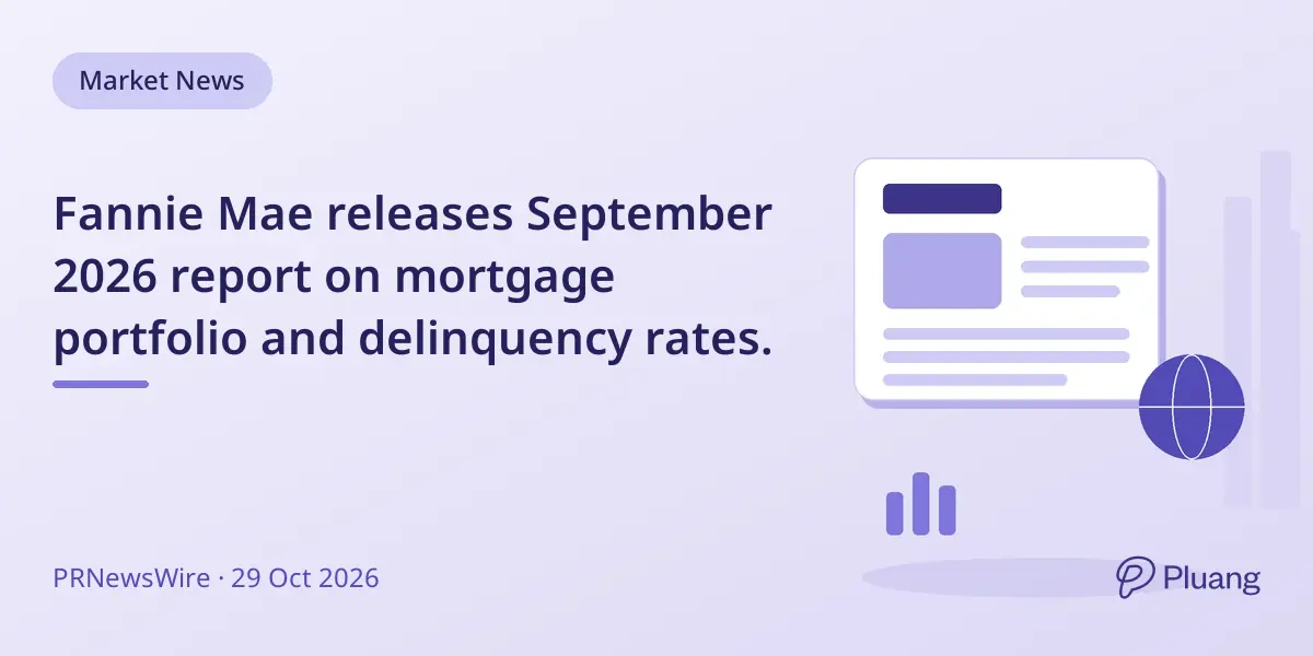 Fannie Mae releases September 2026 report on mortgage portfolio and delinquency rates.