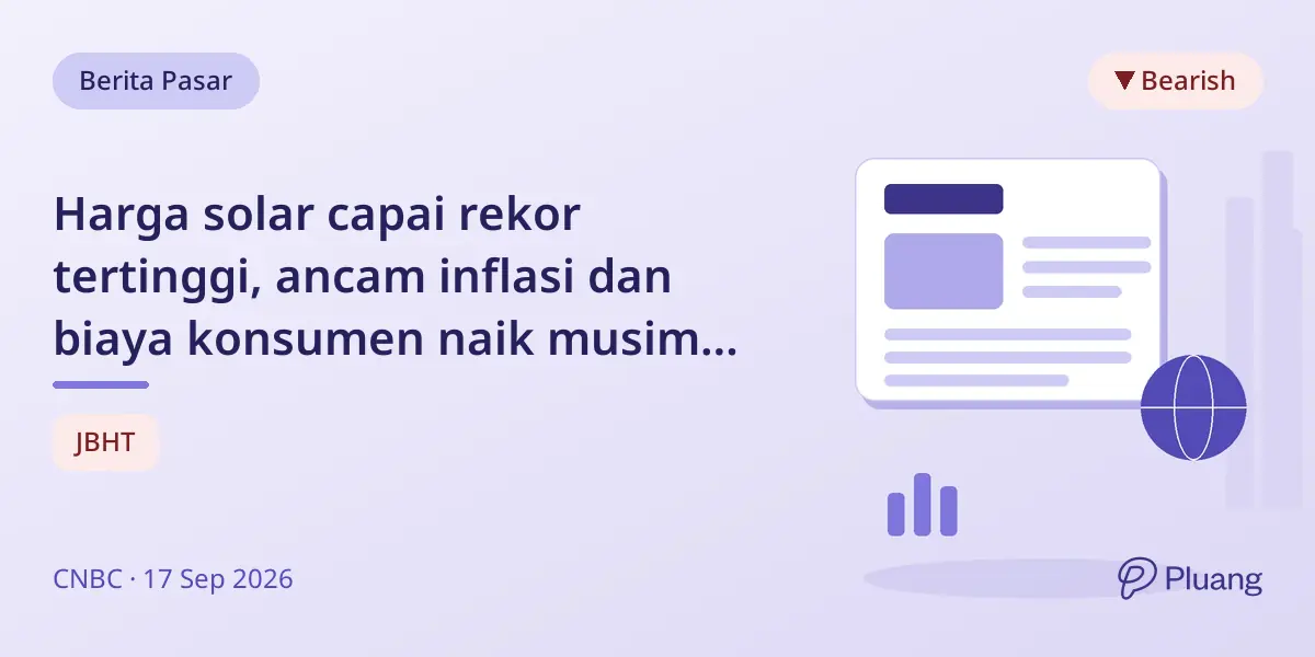 Harga solar capai rekor tertinggi, ancam inflasi dan biaya konsumen naik musim dingin ini.