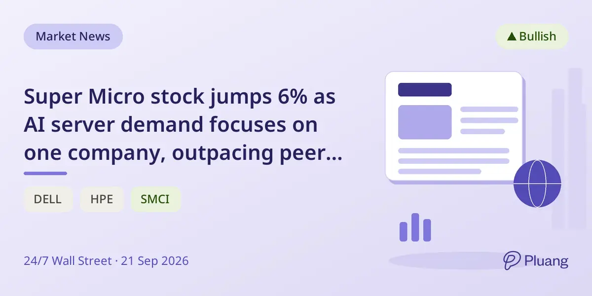 Super Micro stock jumps 6% as AI server demand focuses on one company, outpacing peers Dell and HPE.
