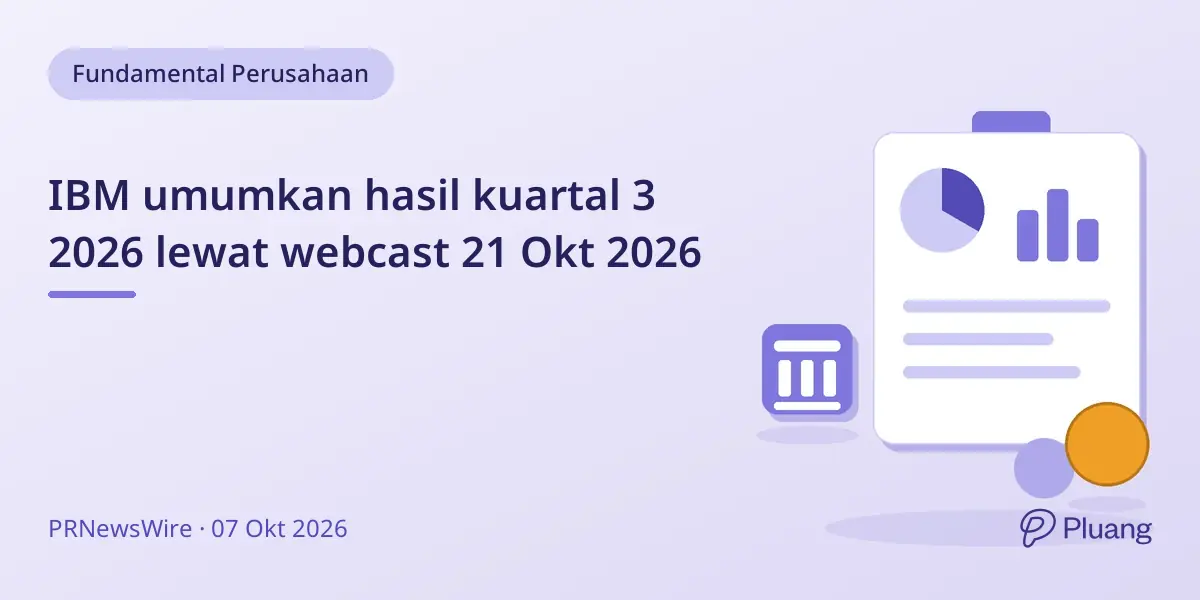 IBM umumkan hasil kuartal 3 2026 lewat webcast 21 Okt 2026