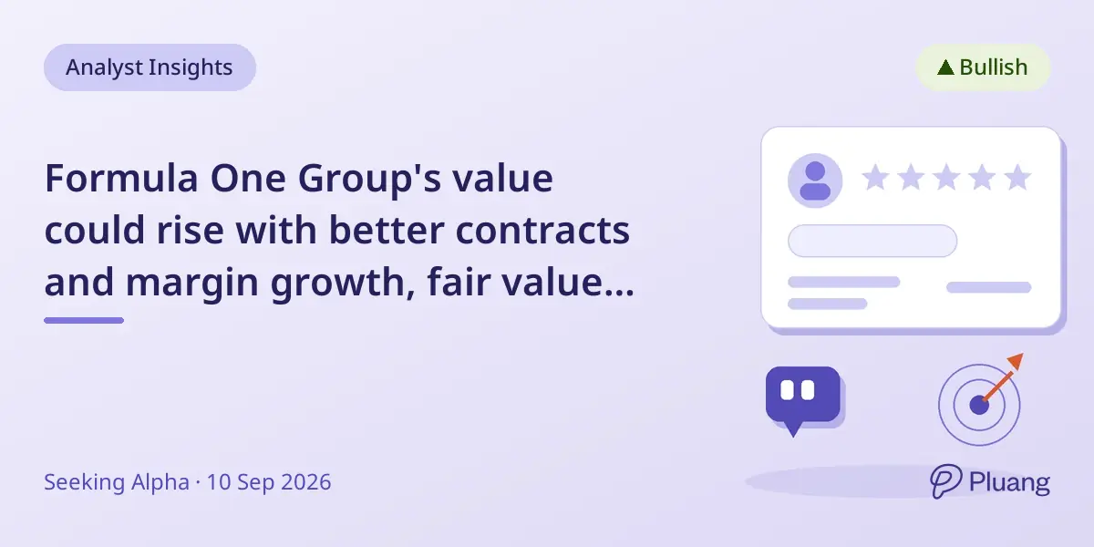 Formula One Group's value could rise with better contracts and margin growth, fair value estimated at $120 per share.