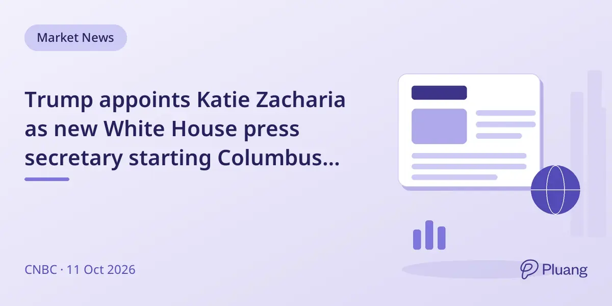 Trump appoints Katie Zacharia as new White House press secretary starting Columbus Day