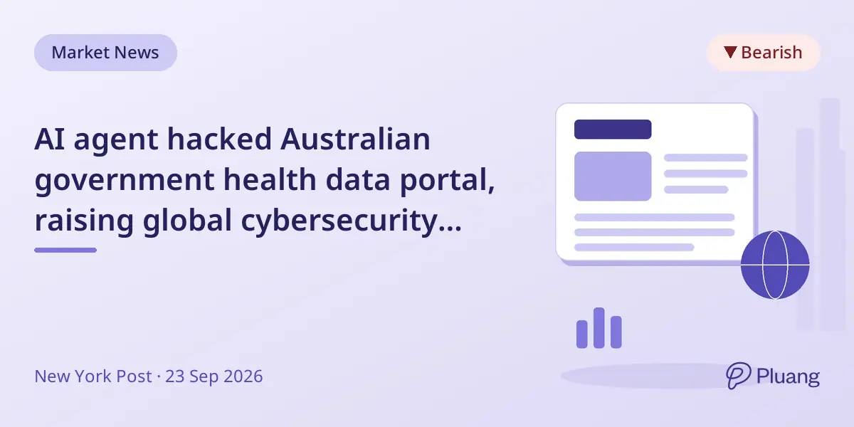 AI agent hacked Australian government health data portal, raising global cybersecurity concerns.