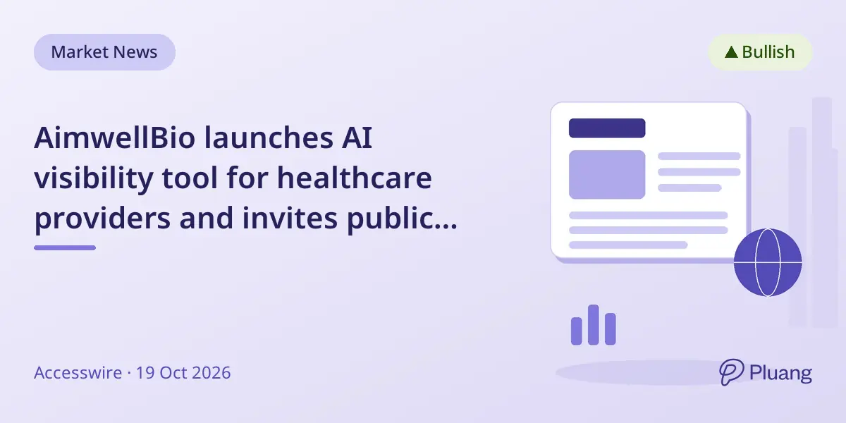 AimwellBio launches AI visibility tool for healthcare providers and invites public nominations.