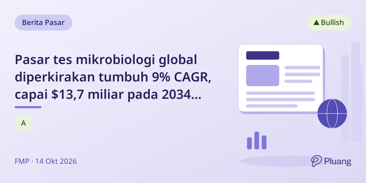 Pasar tes mikrobiologi global diperkirakan tumbuh 9% CAGR, capai $13,7 miliar pada 2034 didorong permintaan penyakit infeksi.