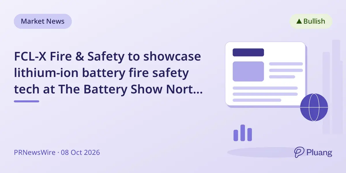 FCL-X Fire & Safety to showcase lithium-ion battery fire safety tech at The Battery Show North America 2026.
