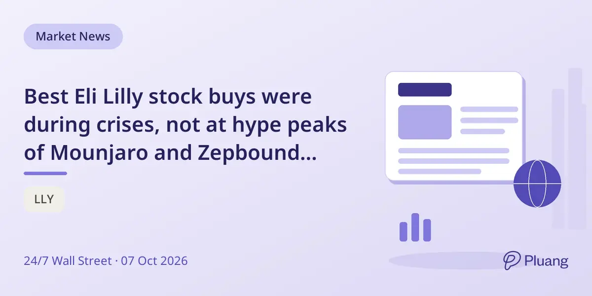 Best Eli Lilly stock buys were during crises, not at hype peaks of Mounjaro and Zepbound drug approvals.