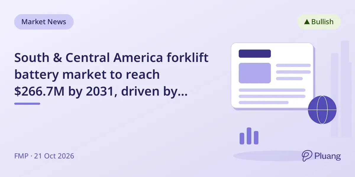 South & Central America forklift battery market to reach $266.7M by 2031, driven by e-commerce and automation growth.