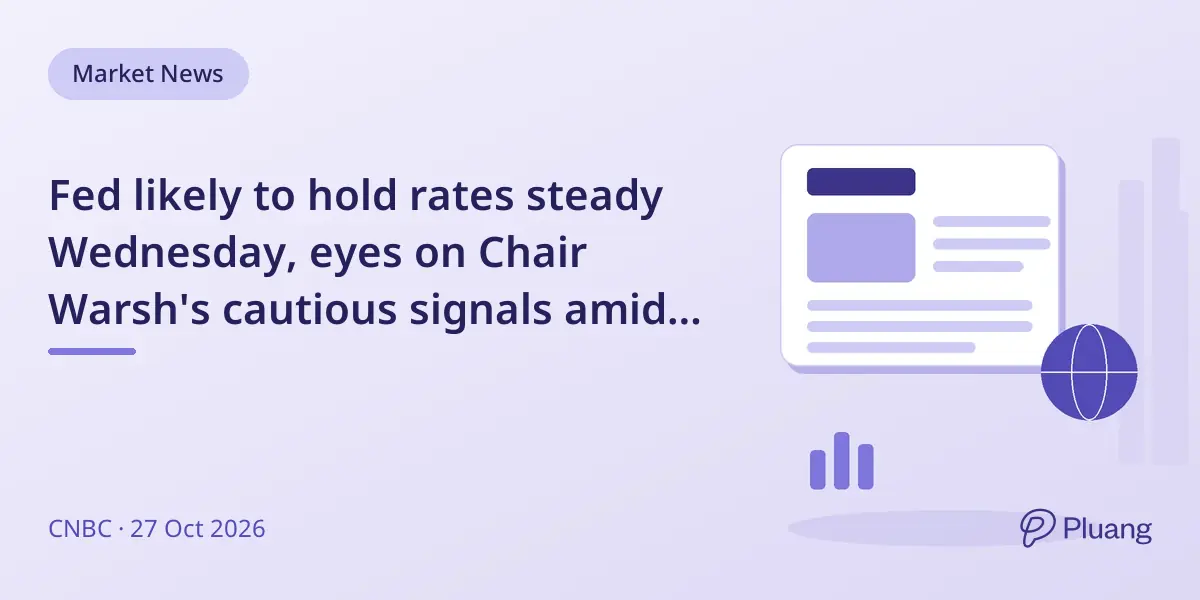 Fed likely to hold rates steady Wednesday, eyes on Chair Warsh's cautious signals amid persistent inflation.