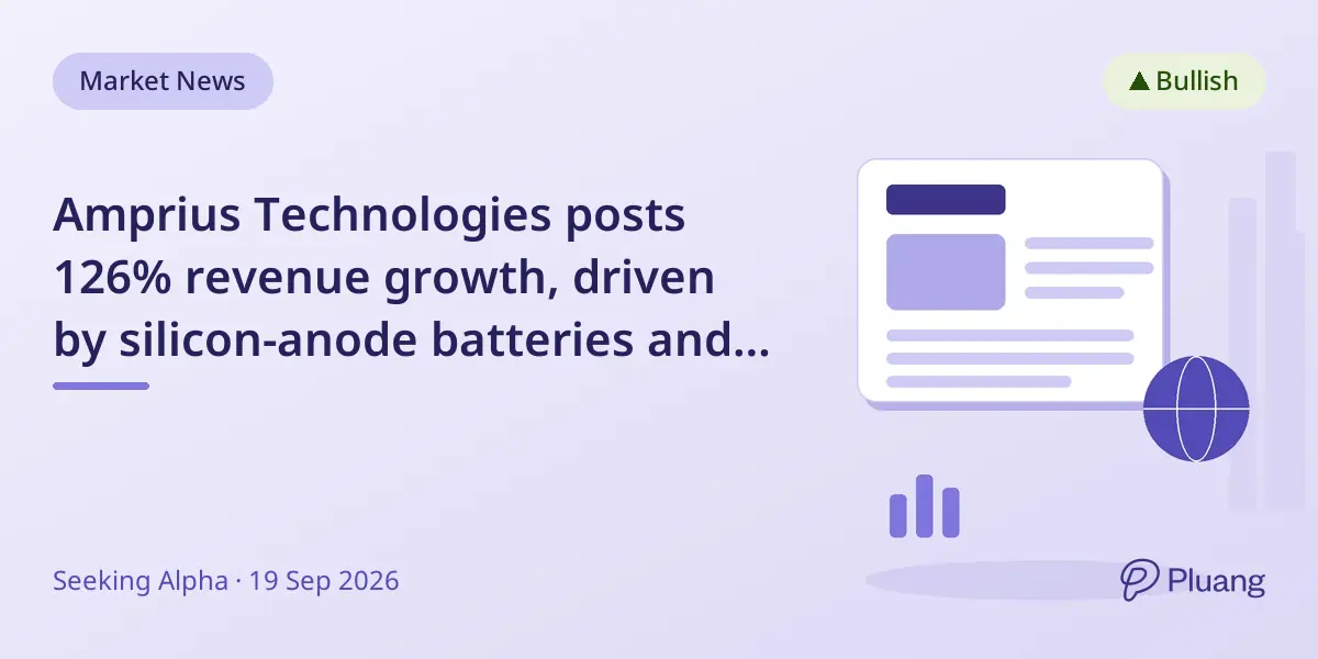 Amprius Technologies posts 126% revenue growth, driven by silicon-anode batteries and strong European drone demand