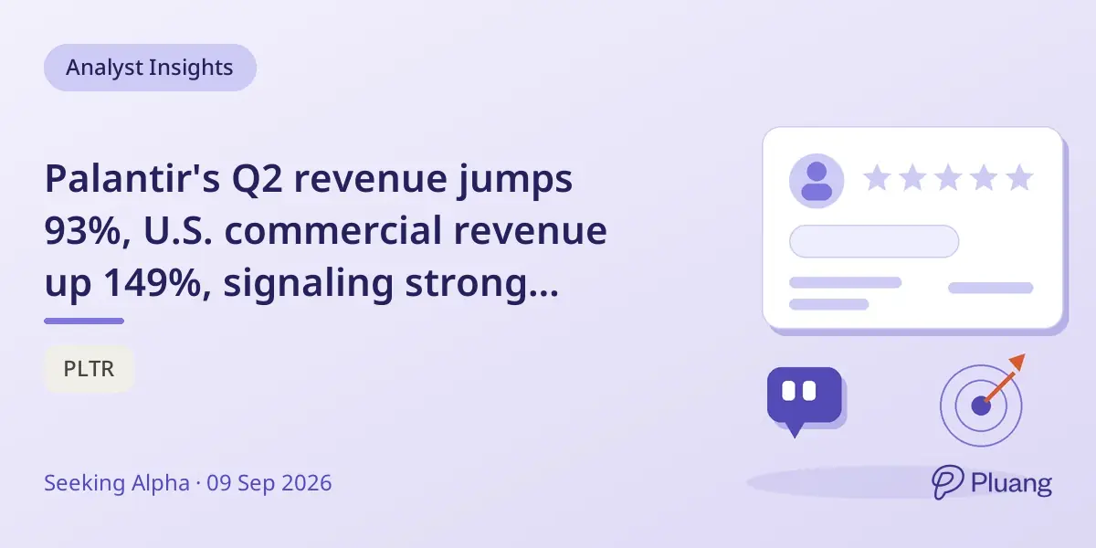 Palantir's Q2 revenue jumps 93%, U.S. commercial revenue up 149%, signaling strong growth and new AI partnerships.