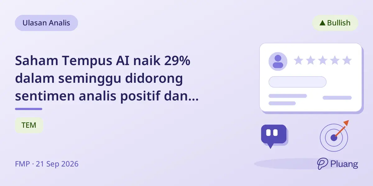Saham Tempus AI naik 29% dalam seminggu didorong sentimen analis positif dan sinyal teknikal.