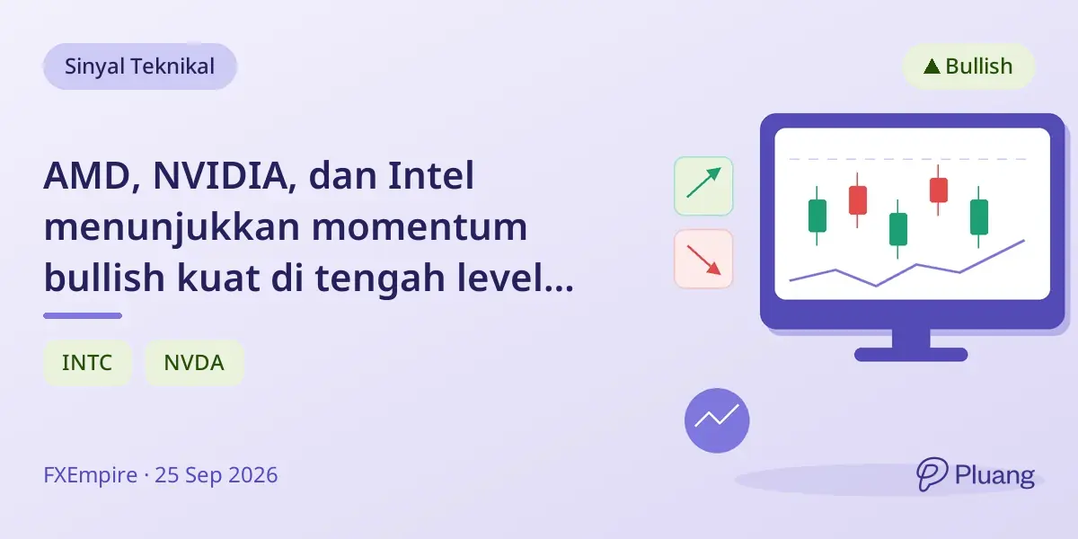 AMD, NVIDIA, dan Intel menunjukkan momentum bullish kuat di tengah level resistance dan optimisme AI.