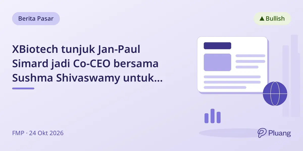 XBiotech tunjuk Jan-Paul Simard jadi Co-CEO bersama Sushma Shivaswamy untuk perkuat kepemimpinan.