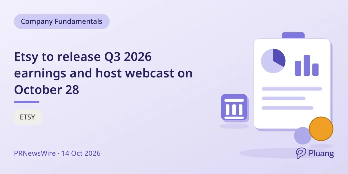 Etsy to release Q3 2026 earnings and host webcast on October 28