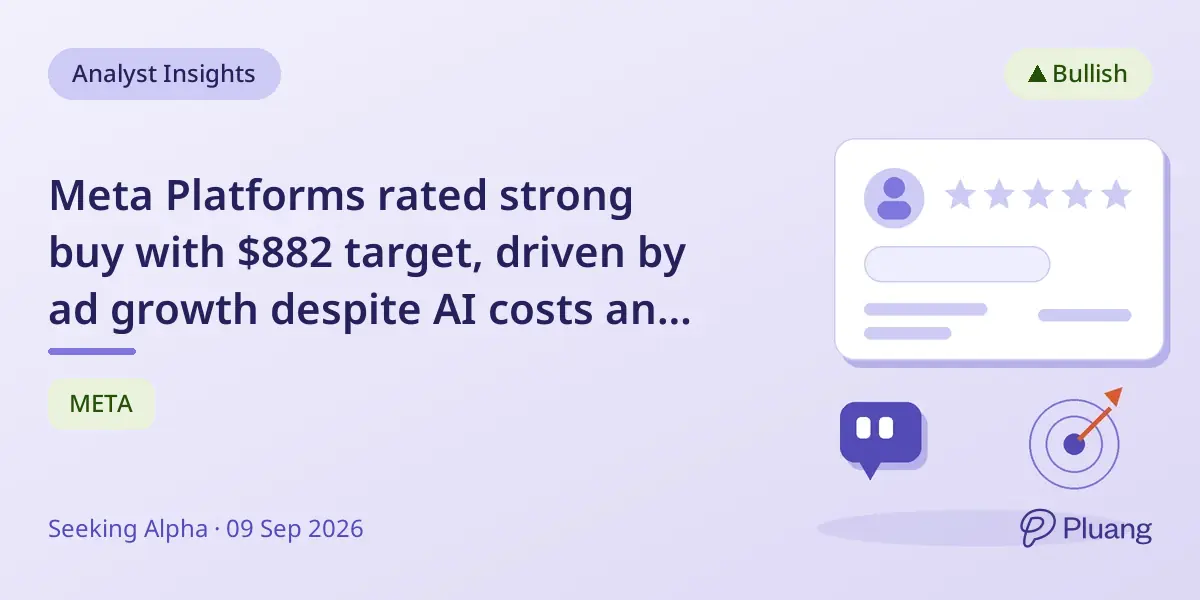 Meta Platforms rated strong buy with $882 target, driven by ad growth despite AI costs and risks.