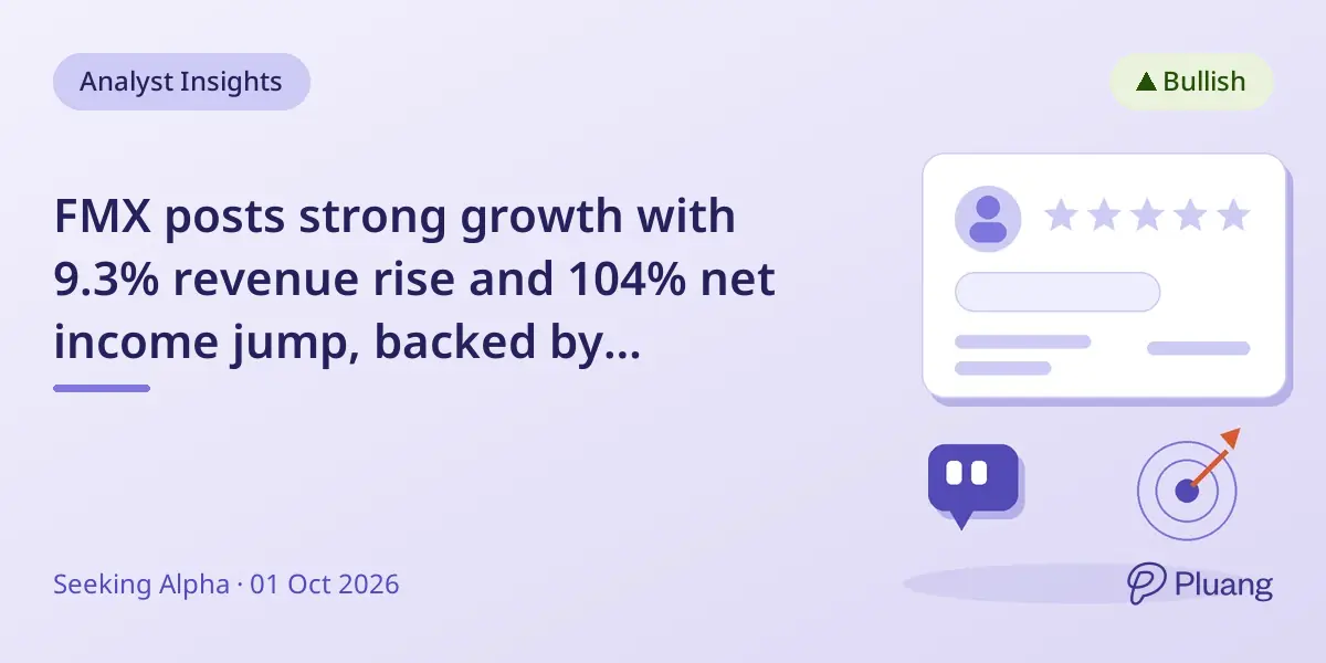 FMX posts strong growth with 9.3% revenue rise and 104% net income jump, backed by Coca-Cola and OXXO operations.